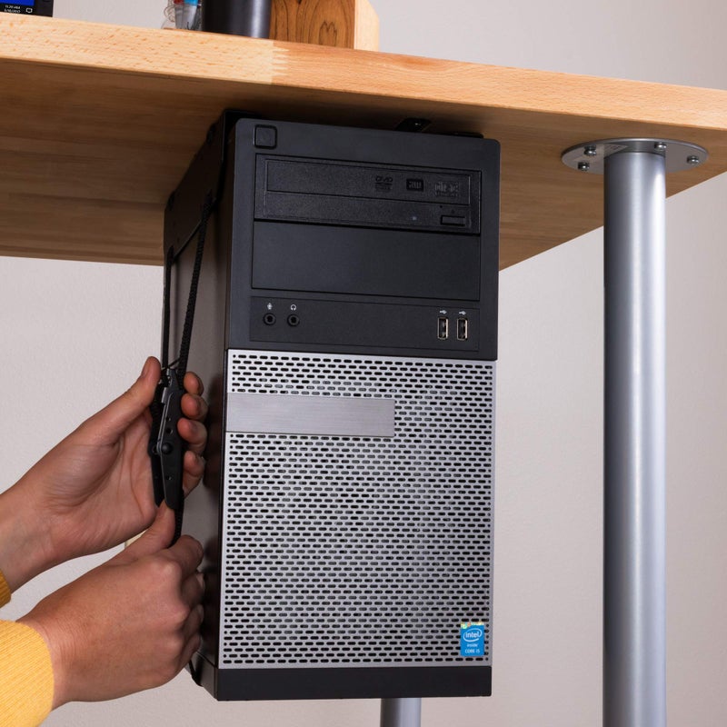 Penn Elcom Under-Desk Computer Mount, Adjustable Straps Fit up to 71 Inches - PC Tower Holder - Image 5